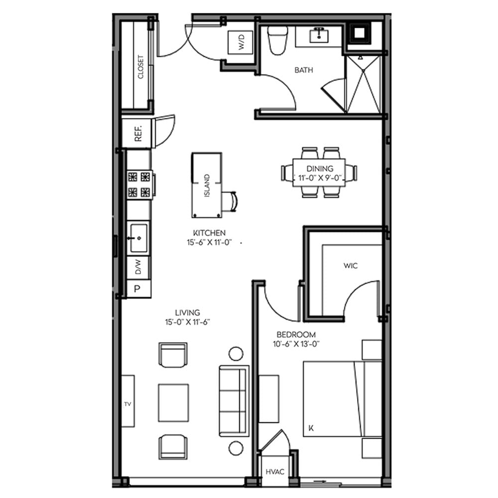 1 bedroom apartment for rent