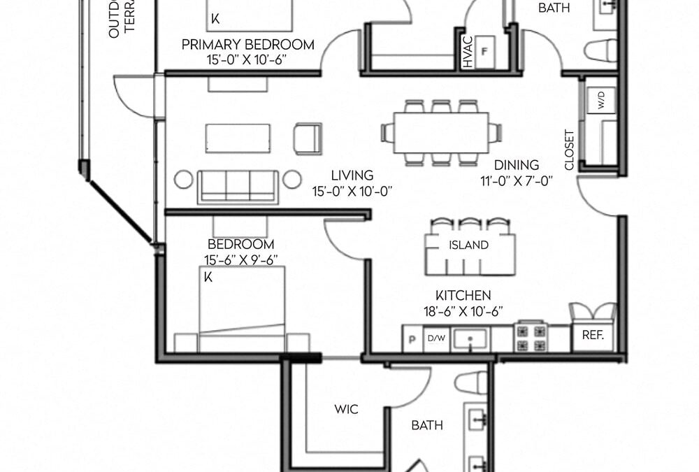 2 bedroom apartment for rent