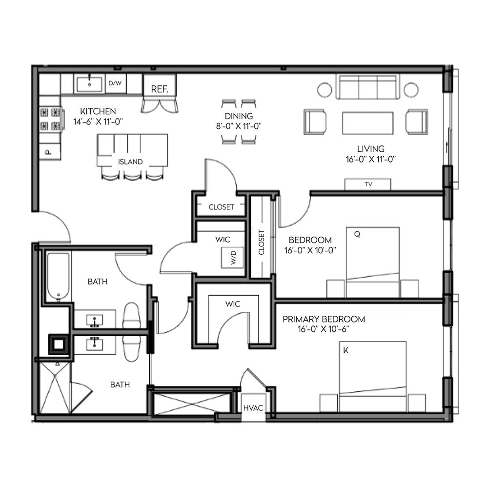 2 bedroom apartment for rent