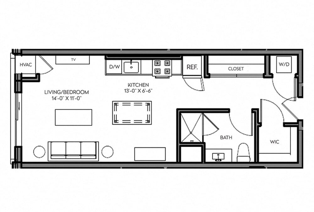 0 bedroom apartment for rent