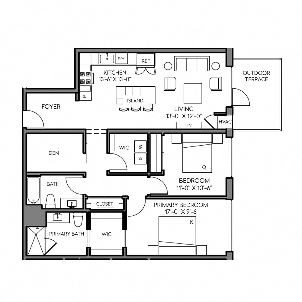2 bedroom apartment for rent