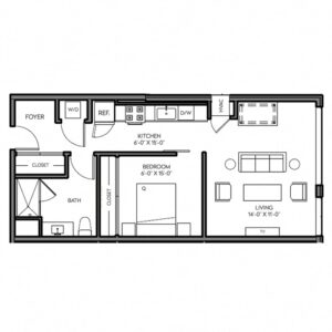 1 bedroom apartment for rent