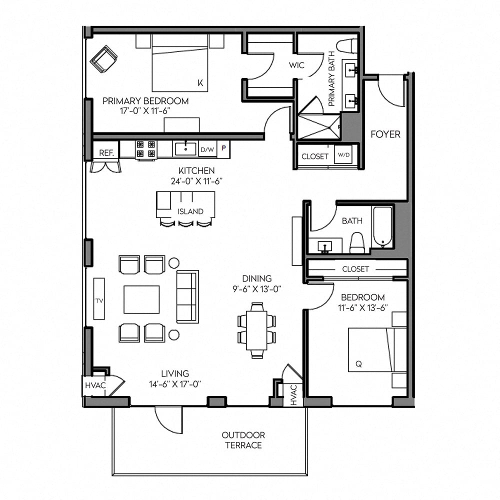 2 bedroom apartment for rent